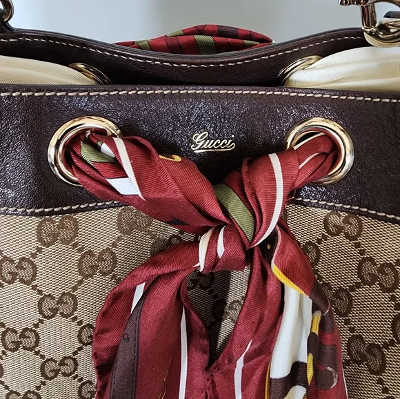 Gucci Positano Scarf Monogram Tote Bag - Picture 8 of 12